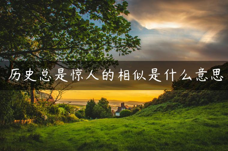 历史总是惊人的相似是什么意思