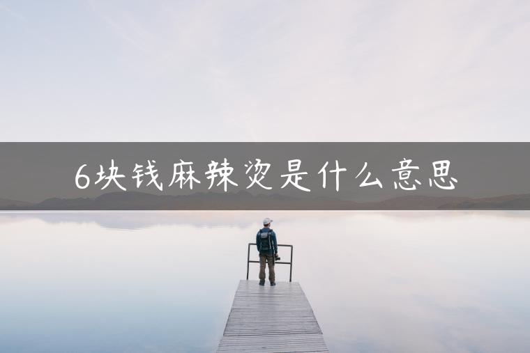 6块钱麻辣烫是什么意思