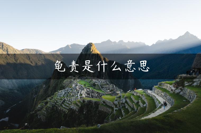 龟责是什么意思