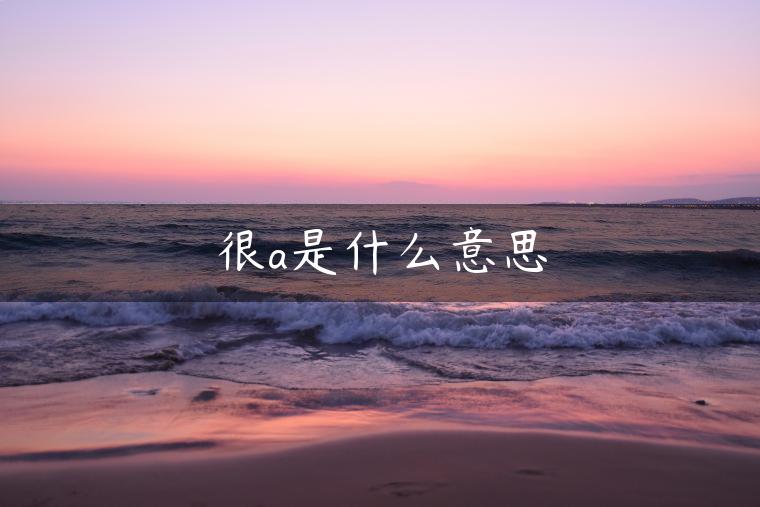 很a是什么意思 很a是什么意思