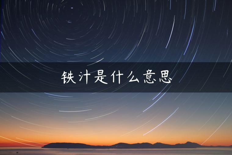 铁汁是什么意思 铁汁是什么意思