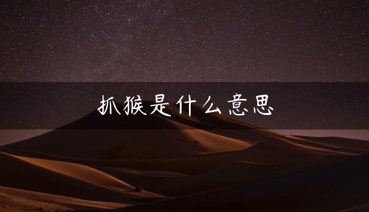 抓猴是什么意思