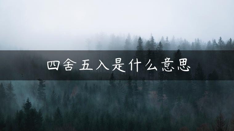 四舍五入是什么意思 四舍五入是什么意思