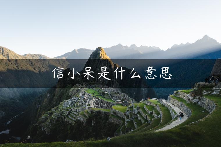 信小呆是什么意思 信小呆是什么意思