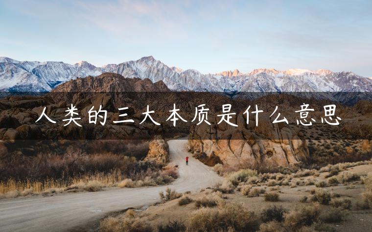 人类的三大本质是什么意思